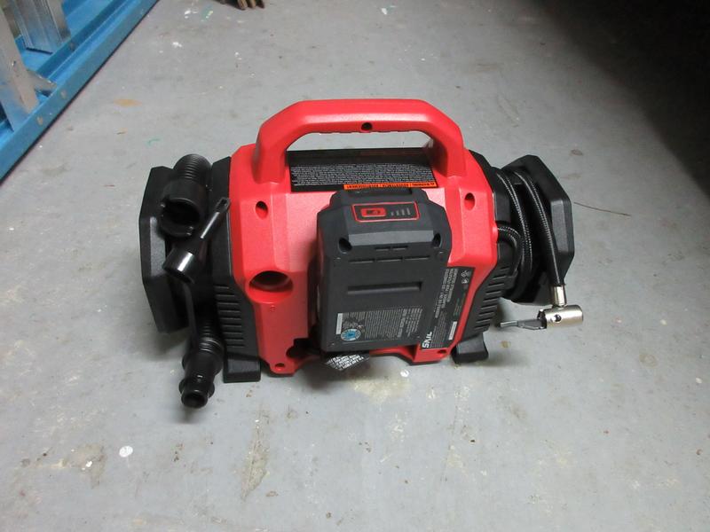 Rear showing battery