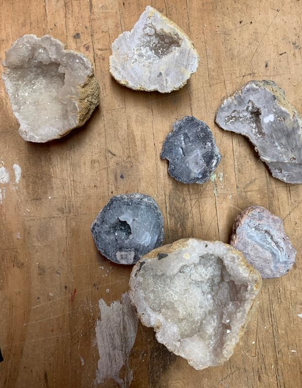 A few of the Geodes I cut.
