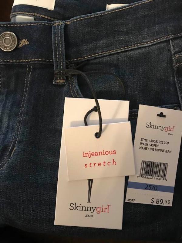 Skinnygirl The Skinny High Rise Jeans Macy s