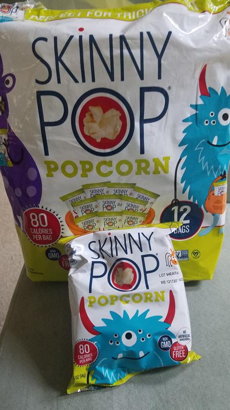 Skinny Pop Original Popped 4.4 Oz Popcorn, Grocery Size Bag,Skinny