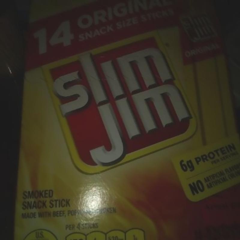 Slim Jim Original Smoked Snack Sticks 0.97 Oz Box Of 24 - Office Depot