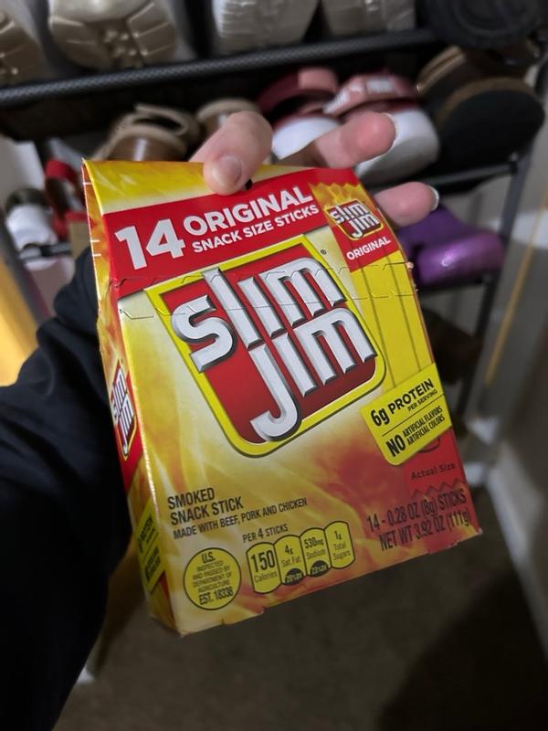 Slim Jim Original Smoked Snack Sized Sticks, 0.28 oz. Meat Sticks