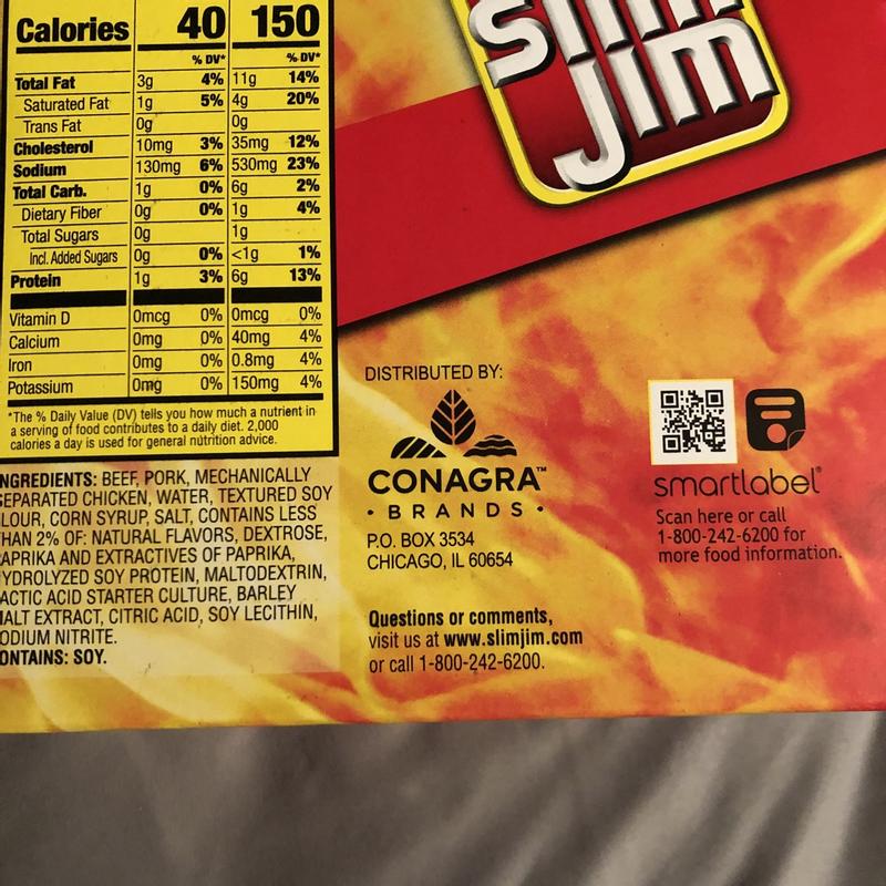 Slim Jim Original, Spicy Sausage Snack Size Meat Stick, High in Protein, No  Artificial Flavours, Mini Meat Sticks Multipack (14 x 8g), 112g