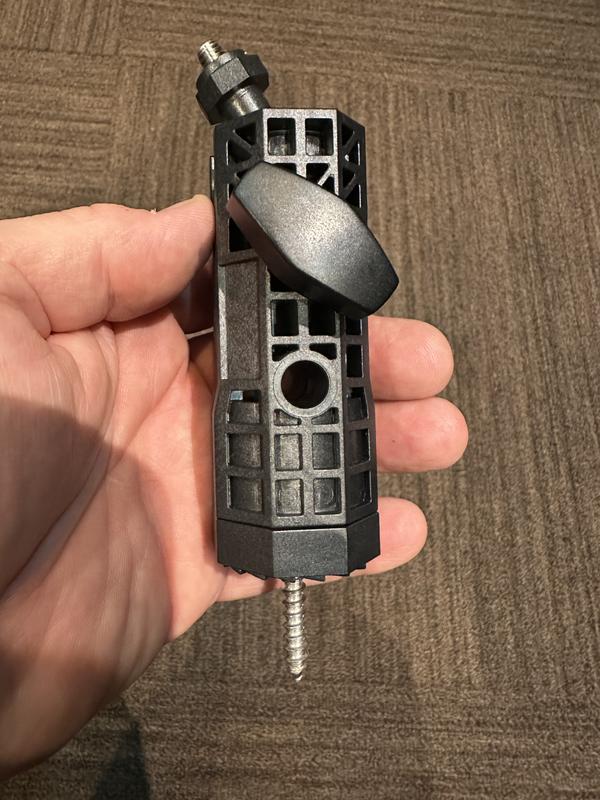 Impressed with the lock down once the larger knob is tightened.  No slip!