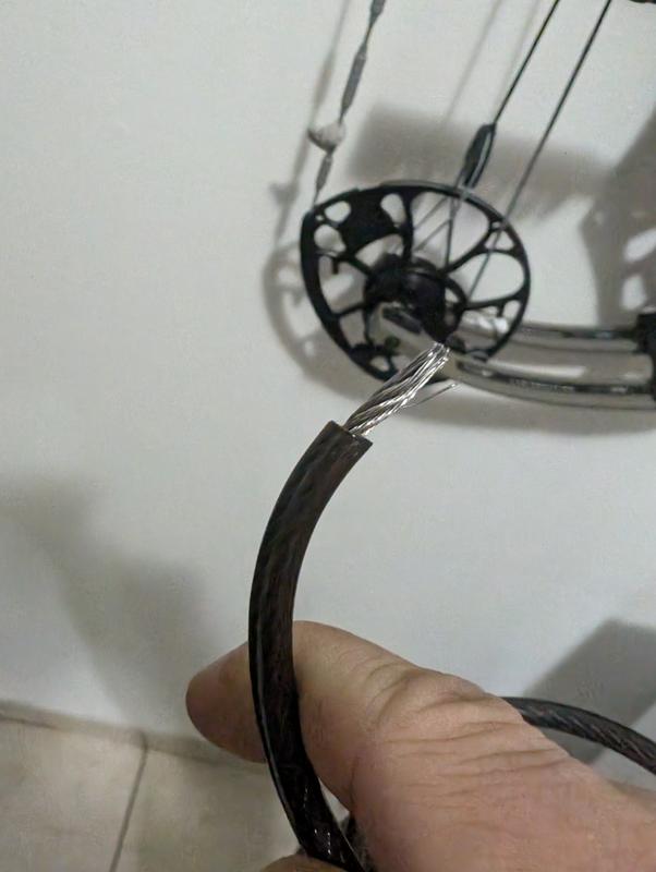Cable pulled from crimp end.