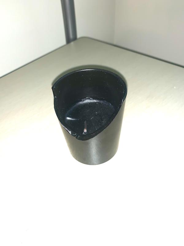 Customer photo for "Candle Wick SO OFF-CENTER!"