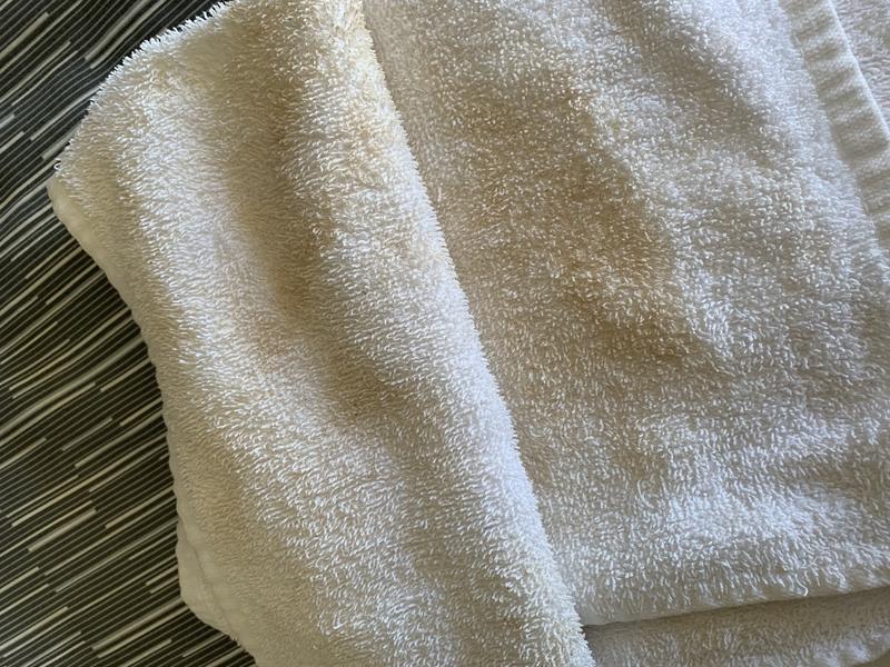 Not so white towel
