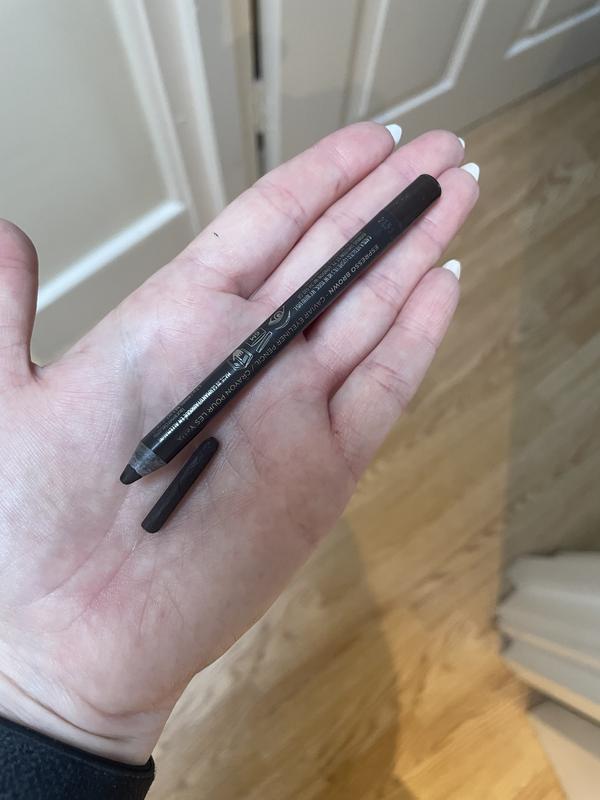 Chunks of colour fall out of the middle of the pencil