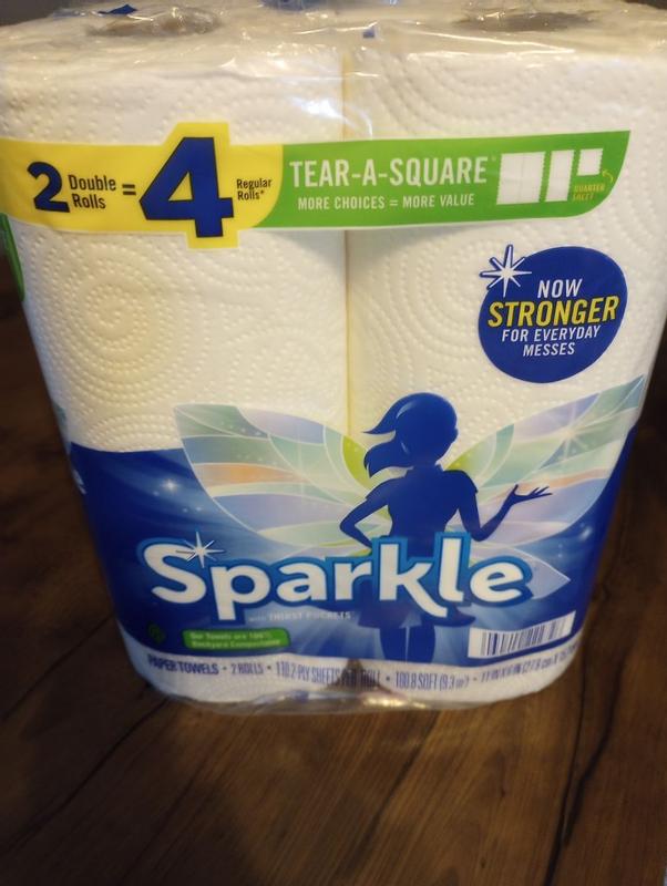 SPARKLE TEAR-A-SQUARE PAPER TOWEL, 6 DOUBLE ROLLS | Meijer