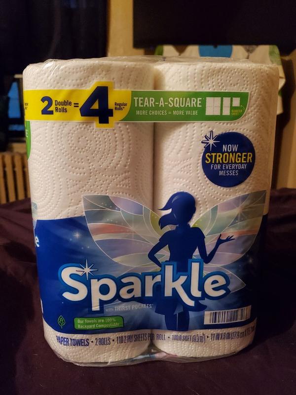 SPARKLE TEAR-A-SQUARE PAPER TOWEL, 6 DOUBLE ROLLS | Meijer