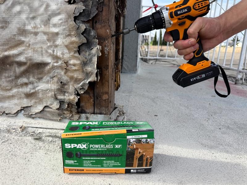 SPAX Powerlags XF 5/16-in x 3-1/2-in Wood to wood Electro-galvanized ...