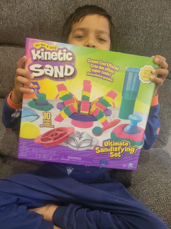 Kinetic Sand Ultimate Sandisfying Set with 2lb of Pink, Yellow and Teal  Play Sand - 6067345