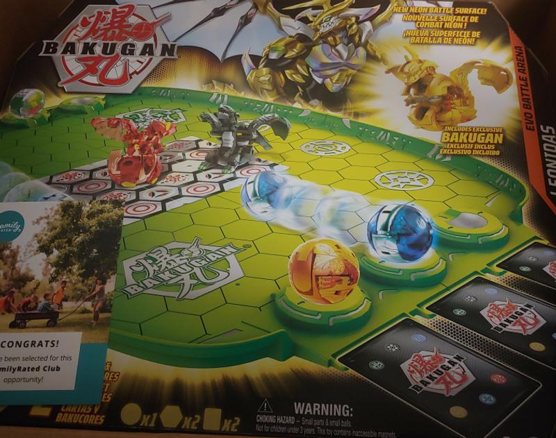 Bakugan Evo Battle Arena, Includes Exclusive Leonidas Bakugan, Neon Game  Board for Bakugan Collectibles