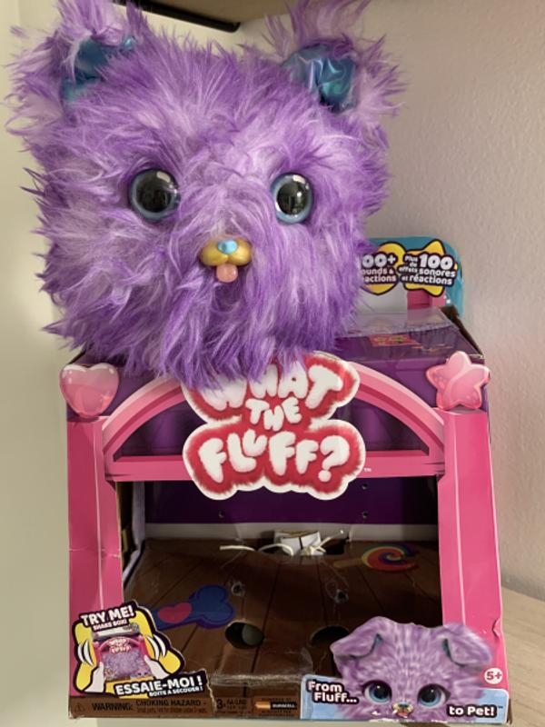 What the Fluff, Purr 'n Fluff, animal interactif surprise à découvrir avec  plus de 100 effets sonores et réactions, jouets pour les filles à partir de  5 ans 