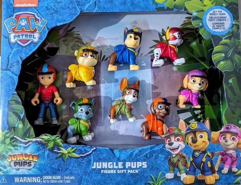 Paw Patrol: Jungle Pups Action Figures Gift Pack, with 8 Collectible Toy  Figures, Kids Toys for Boys and Girls Ages 3 and Up