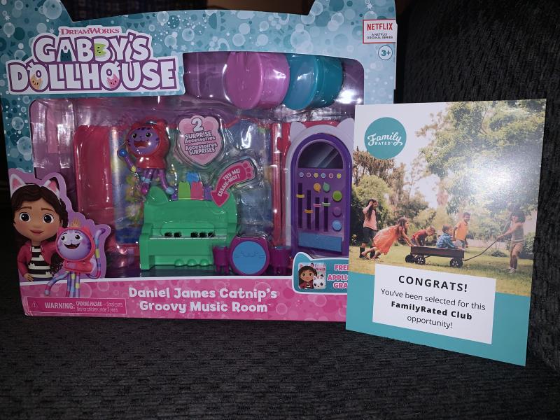 Gabby's Dollhouse 7Piece DJ Catnip Groovy Music Room Play Set Bed