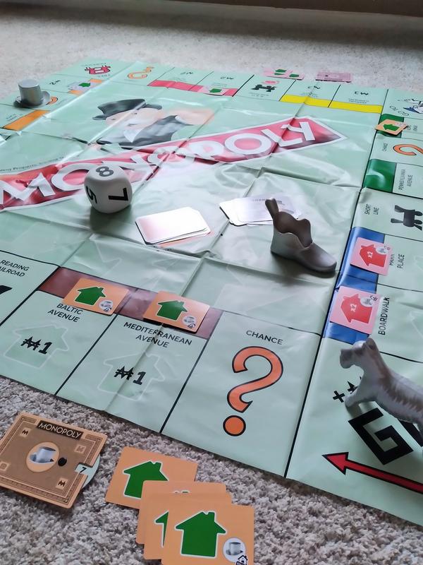 Monopoly Board Game Giant Edition Game for Kids, Family Board Game, Outdoor Games, Kids Games with Massive Board, Cards, Tokens, for Kids Ages  6+