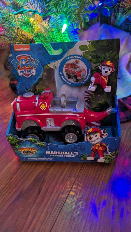 PAW Patrol: The Mighty Movie, Firetruck Toy with Marshall Mighty Pups  Action Figure, Lights and Sounds