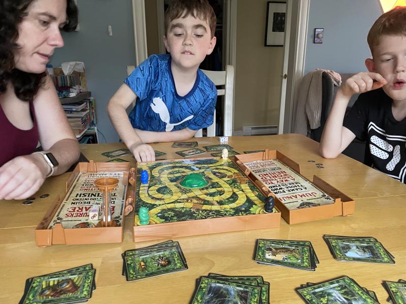 Jumanji The Game Real Wooden Box Edition of the Classic Adventure Board Game  for Kids and Families Ages 8 and up 