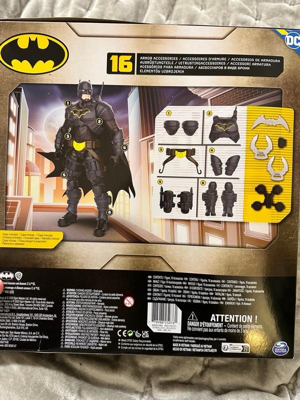 DC Comics, Batman Adventures, Batman Action Figure with 16 Armor Accessories,  17 Points of Articulation, 12-inch