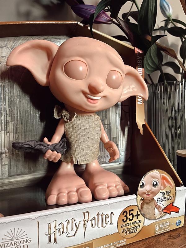 Wizarding World Harry Potter, Interactive Magical Dobby Elf Doll with Sock,  over 30 Sounds & Phrases, 8.5-inch, Kids Toys for Ages 6 and up