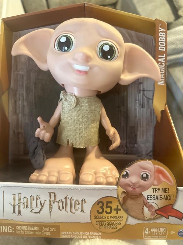Wizarding World Harry Potter, Interactive Magical Dobby Elf Doll with Sock,  over 30 Sounds and Phrases, 8.5-inch