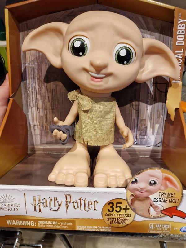  Wizarding World Harry Potter, Interactive Magical Dobby Elf  Doll with Sock, over 30 Sounds & Phrases, 8.5-inch, Easter Basket Stuffers  for Ages 6+ : Everything Else