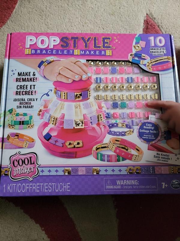 Cool Maker PopStyle Bracelet Maker, 170 Stylish Beads, 10 Bracelets,  Storage, Friendship Bracelet Making Kit, DIY Arts & Crafts Kids Toys for  Girls