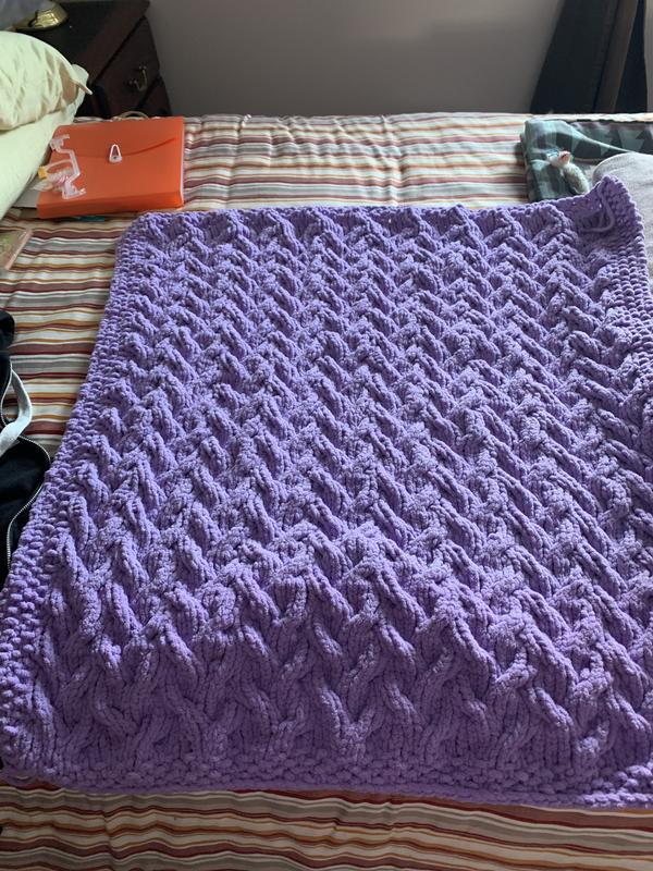Free Bernat Shadow Cable Knit Baby Blanket Pattern Yarnspirations