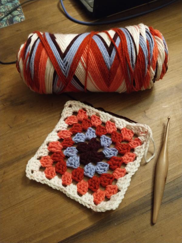 Red Heart All In One Granny Square Yarn - CRAFT2U