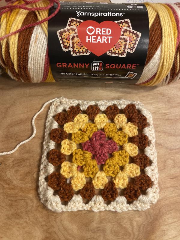 Red Heart Granny Square Yarn 