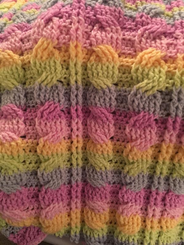 Caron Citrus Cables Crochet Baby Blanket Pattern