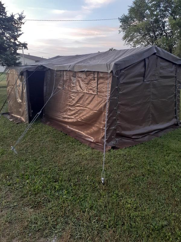 Swiss clearance army tent