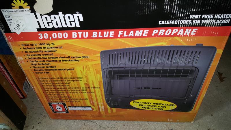 Mr. Heater 30,000-BTU Vent-free Blue Flame Propane Heater, Black - 706767,  Garage Heaters at Sportsman's Guide
