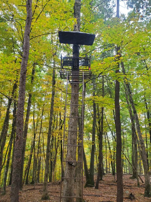 Ladder tree stand seat improvements.  Confessions of a fisherman, hunter  and tinkerer