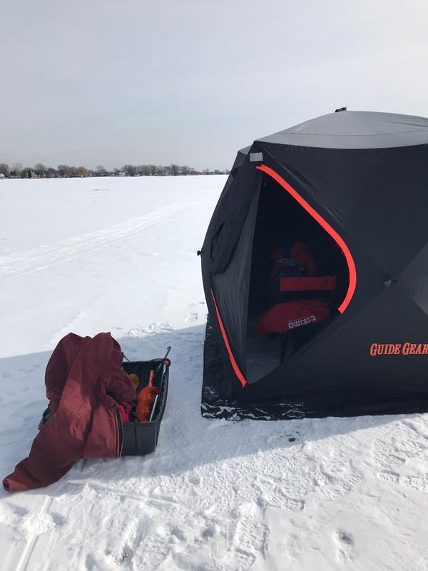 Guide gear 6 x 6 fully insulated ice fishing shelter Guide Gear 6 X 6 Insulated Ice Fishing Shelter 657238 Ice Fishing Shelters At Sportsman S Guide