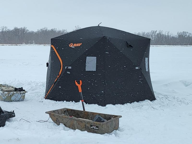 Guide Gear 5-Sided Wide Bottom Insulated Ice Fishing Hub - 724171, Ice  Fishing Shelters at Sportsman's Guide