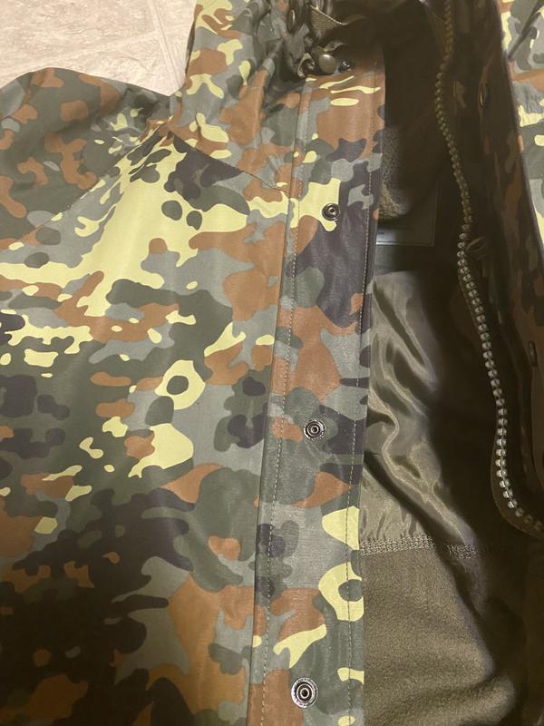 Mil-Tec German army Parka w liner GoreTex camo Flecktarn Waterproof Men  Jacket