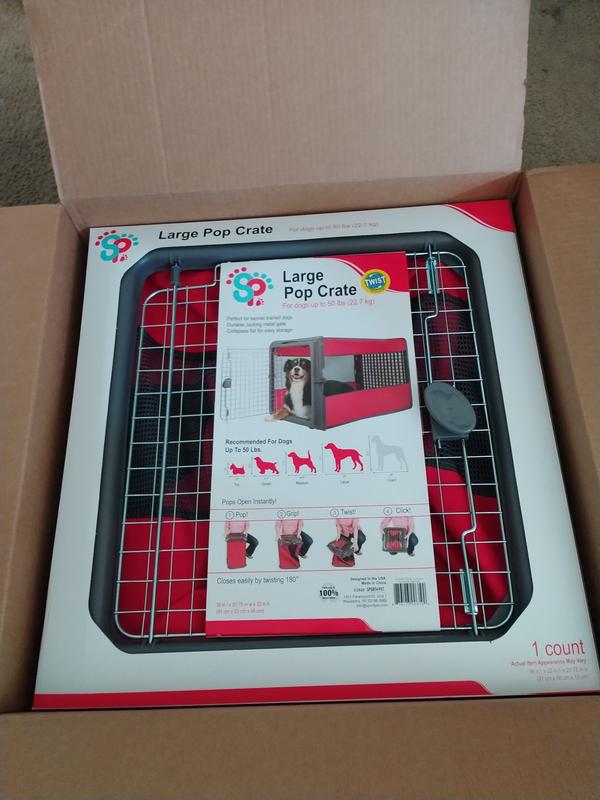 Sport Pet Travel Pop up Crate Red for Dogs Large Petco