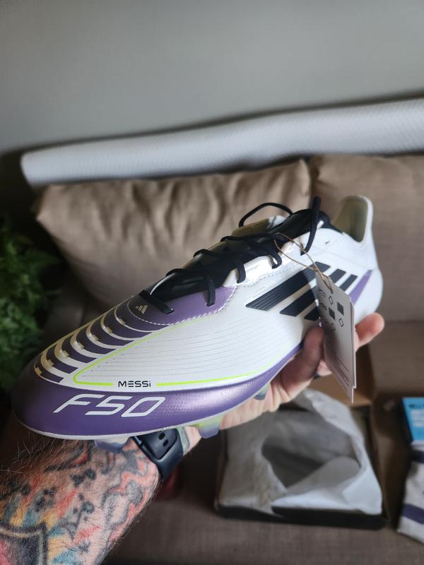 adidas F50 Elite Messi FG Firm Ground Soccer Cleat - White adidas F50 Elite Messi FG Firm Ground Soccer Cleat - White