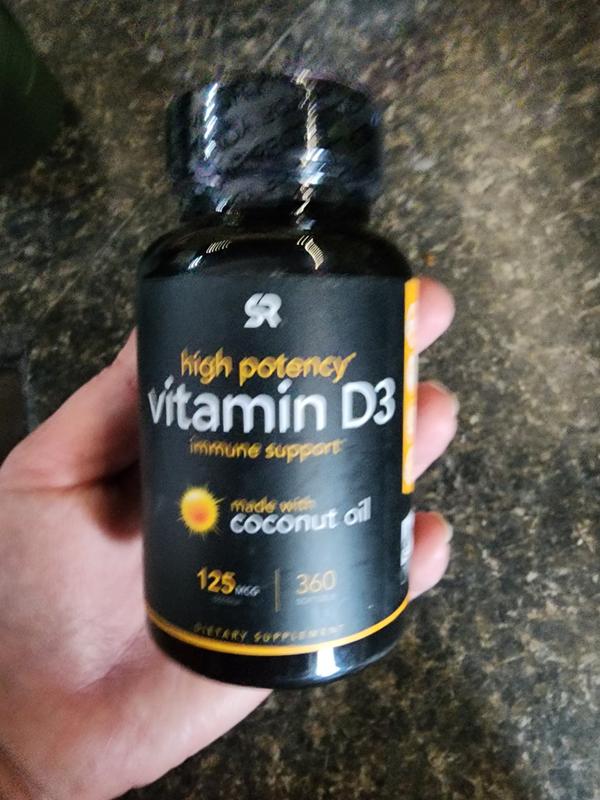  Sports Research Vitamin D3 5000 IU with Coconut MCT