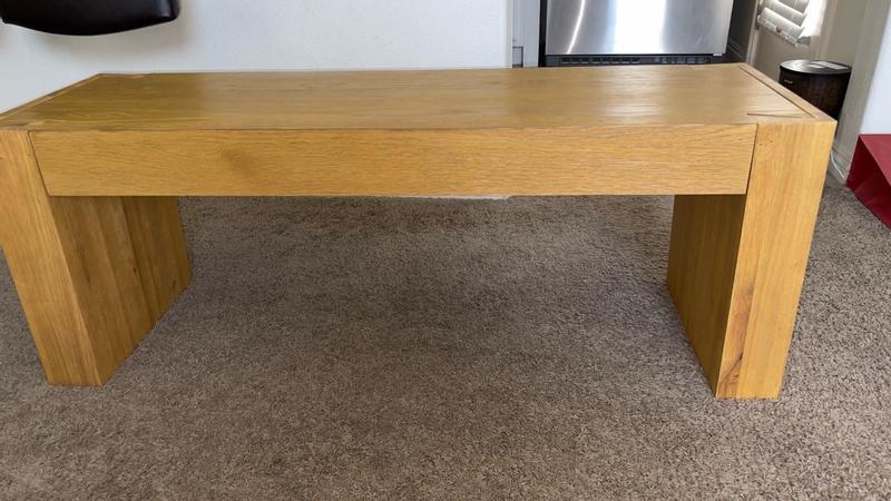 Maven Lane Zeno Contemporary Wooden Bench in Weathered Brown Finish in ...
