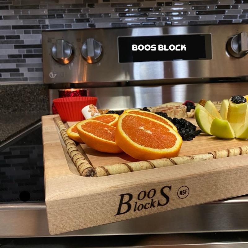 JOHN BOOS Block Wood 24 in. x 18 in. Rectangular Maple Edge