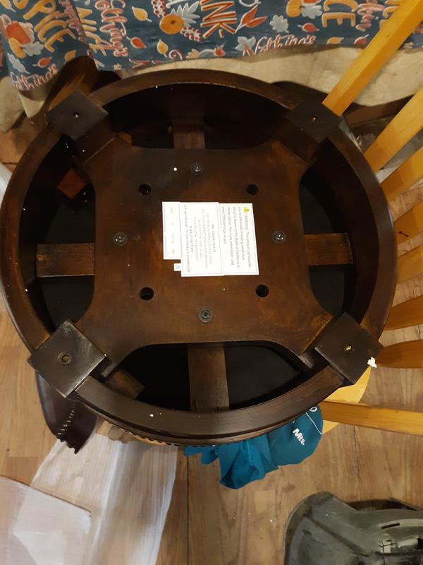 Here is the bottom of the maven Lane Pullman counter stool seat before his legs go on