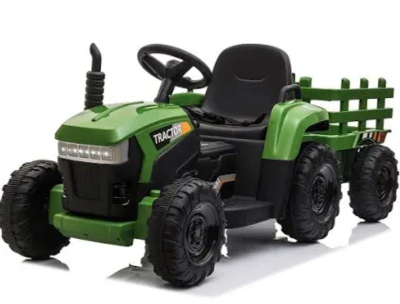 Jaxpety 12v Ride On Tractor And Trailer