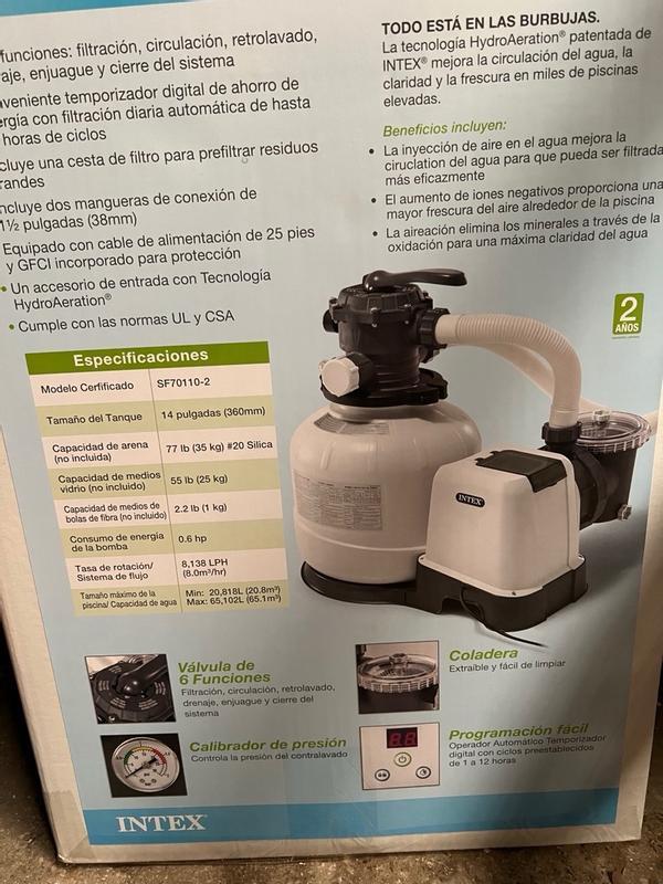 Intex 2800 GPH Above Ground Pool Sand Filter Pump with Timer 0.6