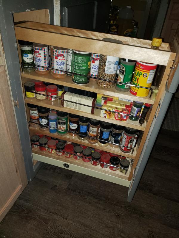 Rev-A-Shelf 448-BBSCWC-5C Pullout Soft Close Cabinet Storage Organizer, Wood
