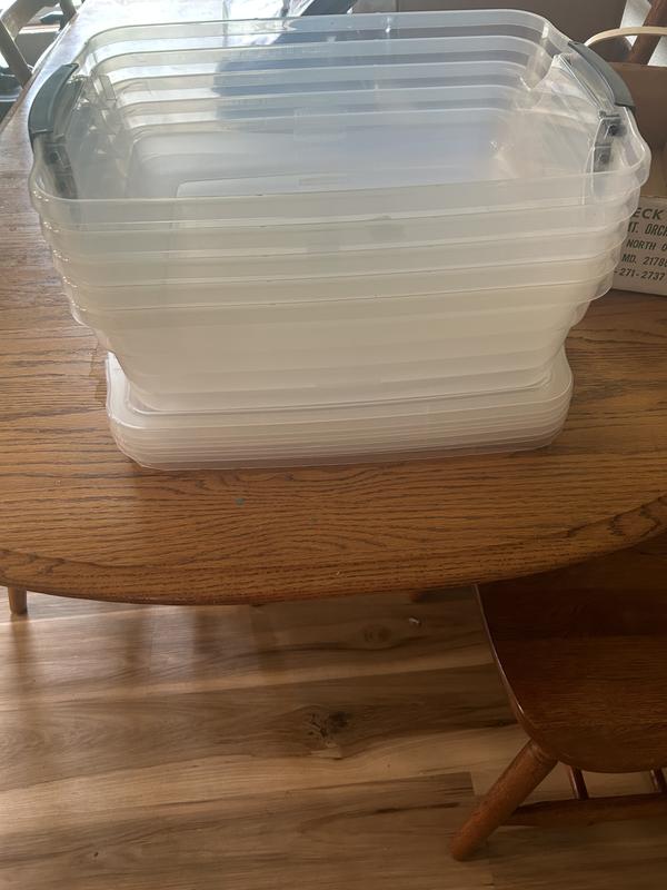 Rubbermaid Cleverstore Clear 71 qt 18 gal, Pack of 4 Holiday Storage Containers