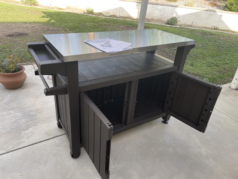 Portable Outdoor Table and Storage Cabinet