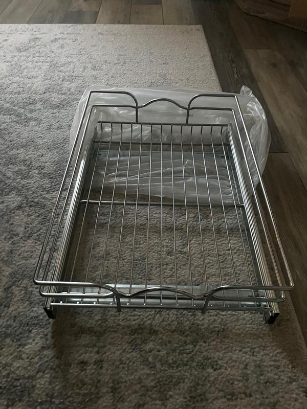 Rev-A-Shelf 5WB1-1520CR-1 15x20 Single Wire Basket Pull Out Cabinet Organizer